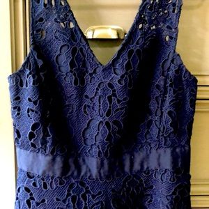Banana Republic Navy Eyelet Dress Never Worn!